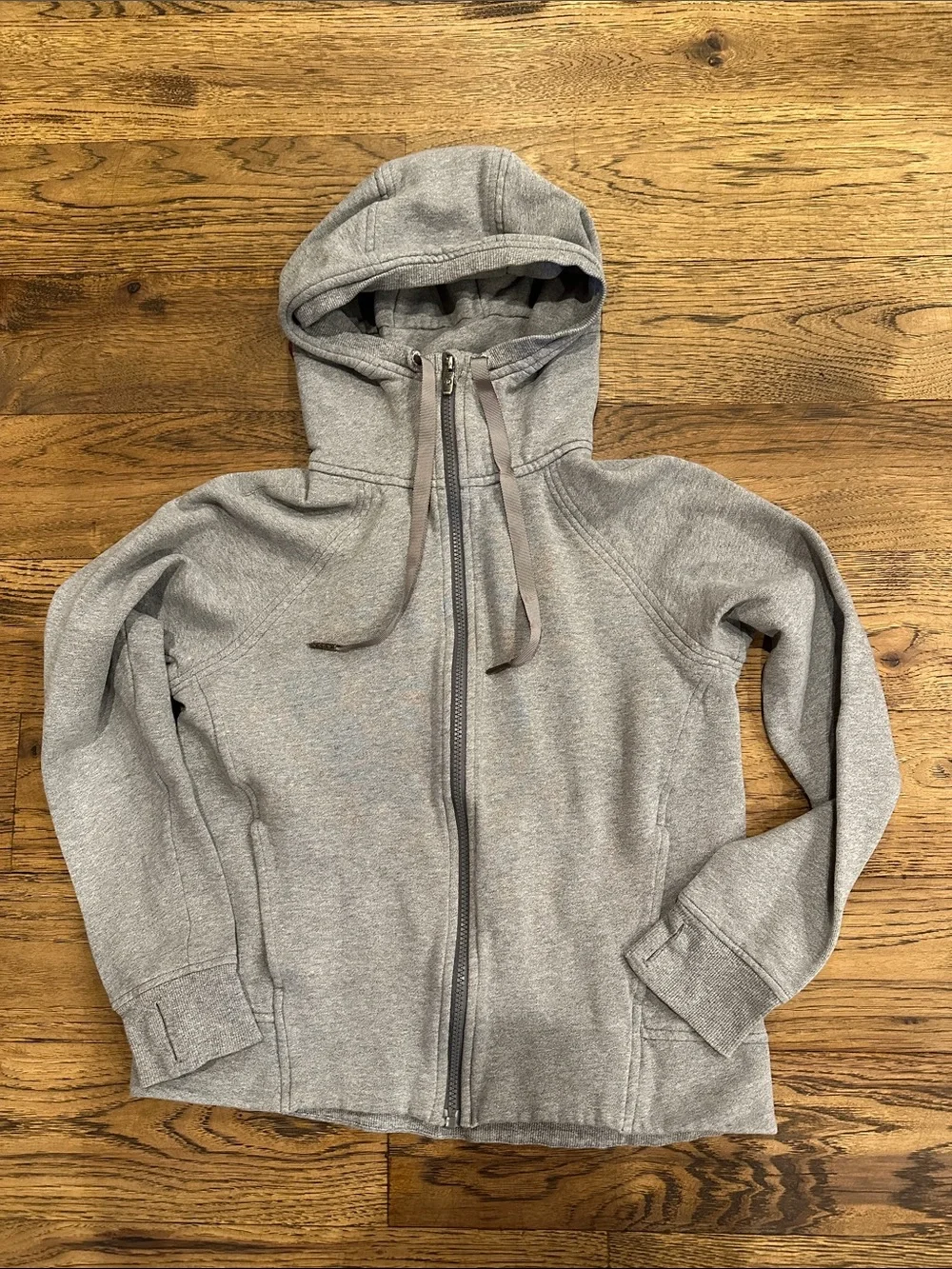 lululemon athletica Light Gray Full-Zip Hooded Jacket